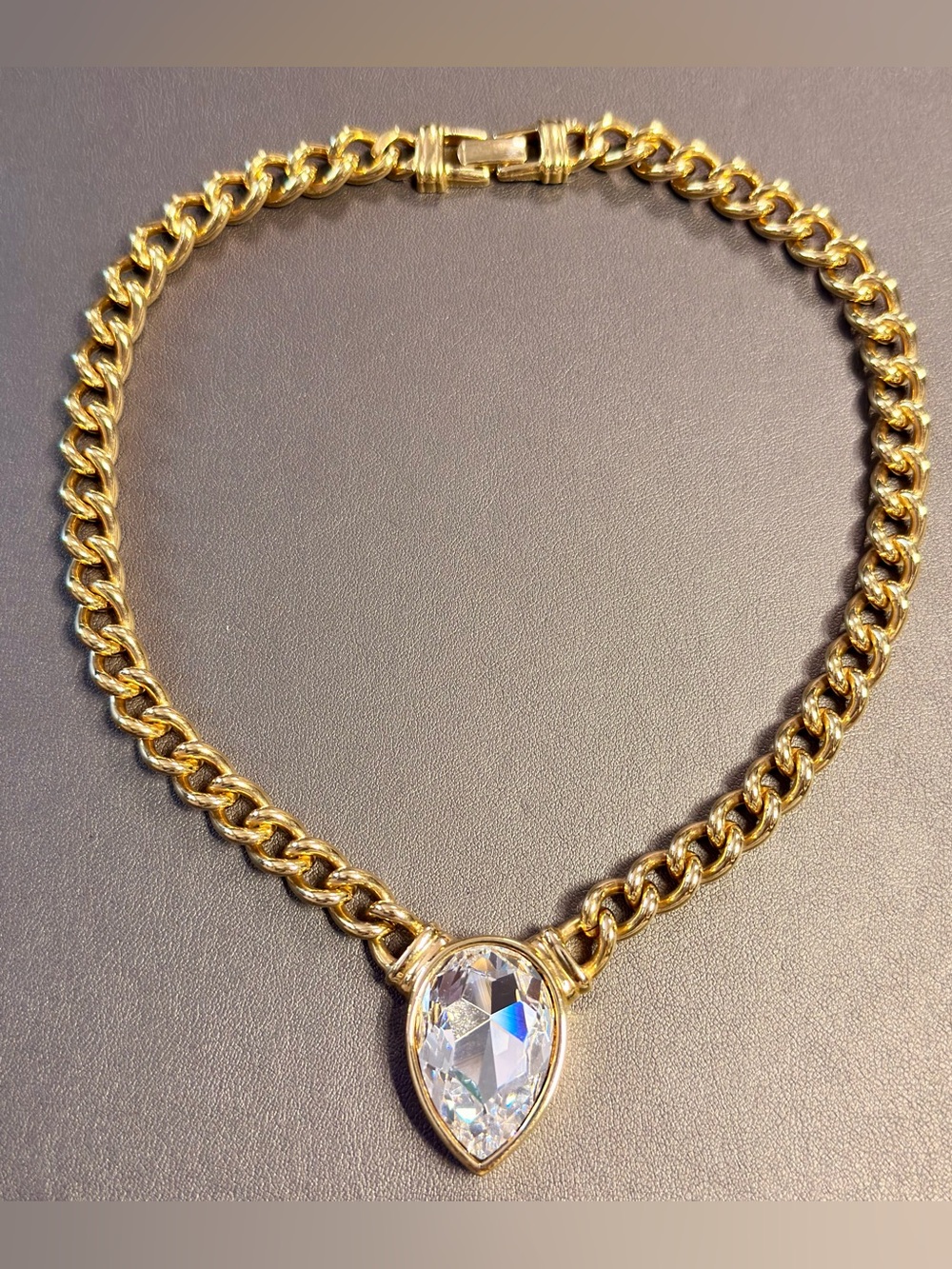 vtg Swarovski S.A.L. Teardrop Necklace